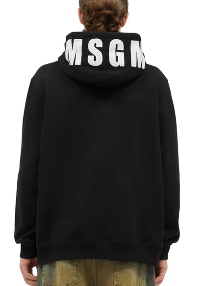 Maxi Logo Hoodie-Black