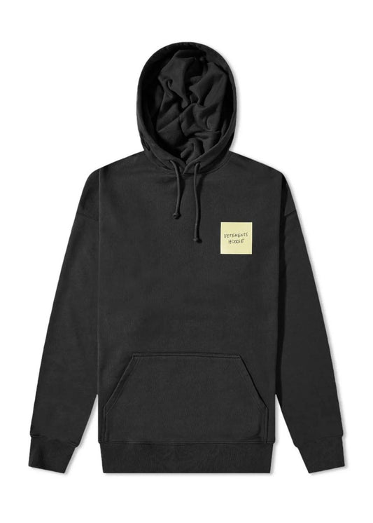 Sticker Logo Hoodie-Black