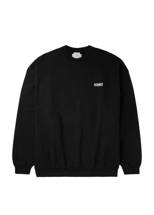 Logo Embroidered Sweatshirt-Black