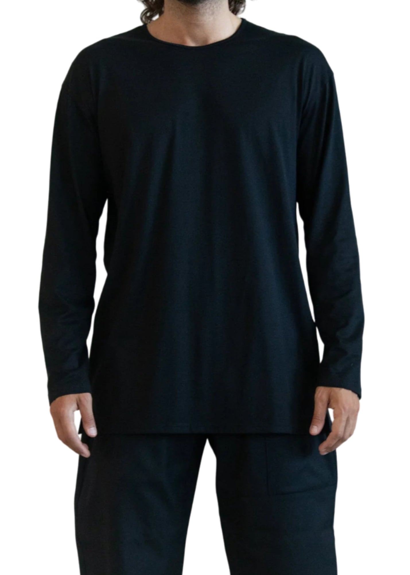 Long Sleeve Jersey T-Shirt-Black