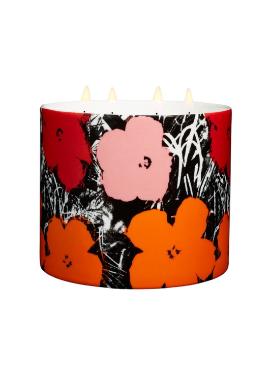 Andy Warhol Flowers giant candle