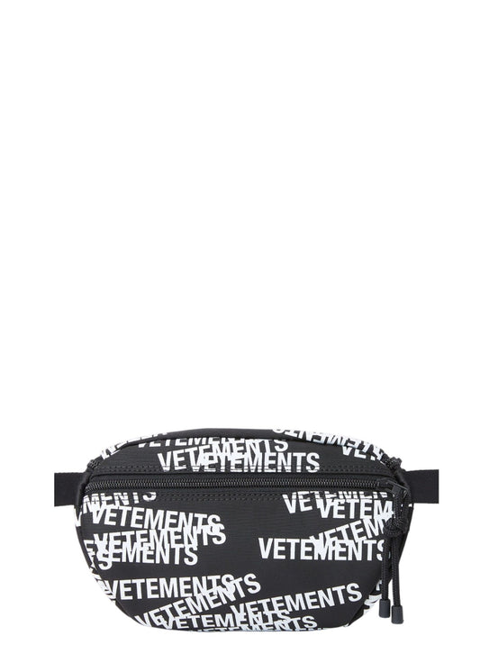 Stamped Logo Belt Bag-Black