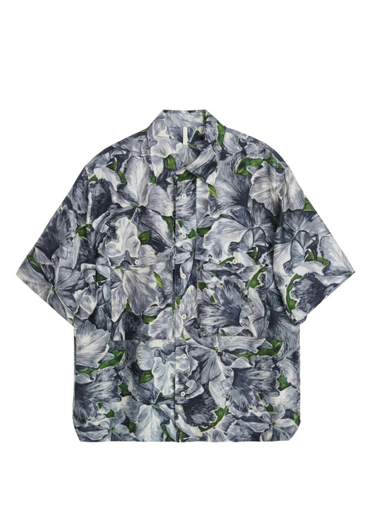 Silk Shirt Aop-Grey