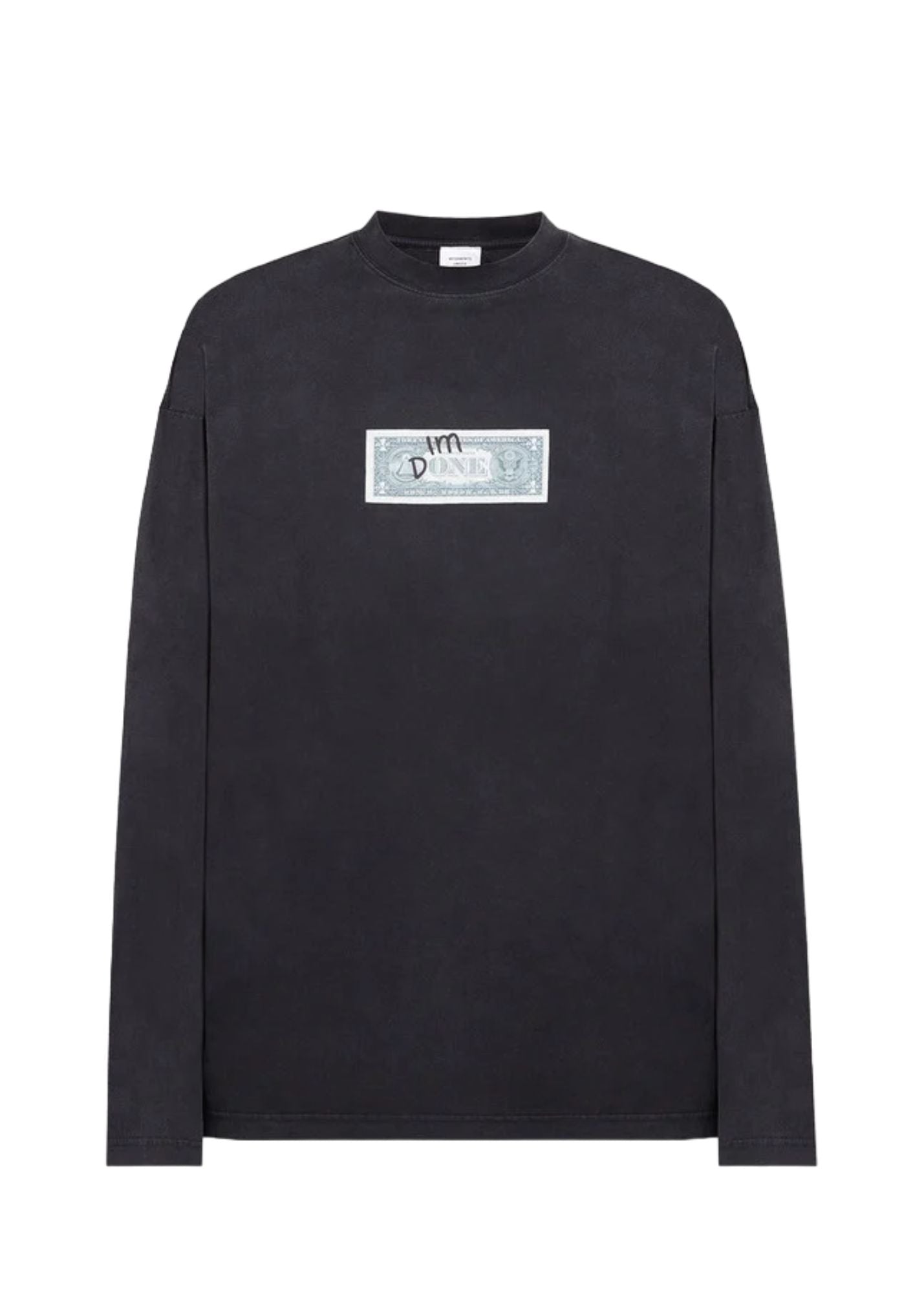 Dollar Long Sleeve  Sweater-Black